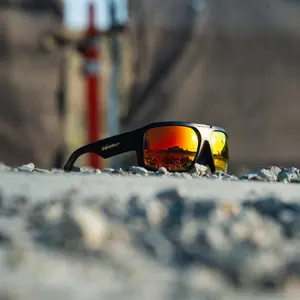 Bomber Eyewear Mega Bomb | Men's Safety Sunglasses Full Frame ANSI Z87+ Floating Flat Bridge Oversized UV Protection Polarized & Standard Lens Unisex Job Site Outdoor Work Medium XL Fit