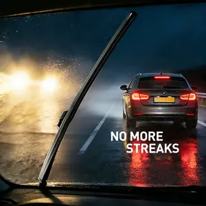 22+22 Wiper Blades – Streak-Free Windshield – Easy Install for Most Cars (2 Pack)