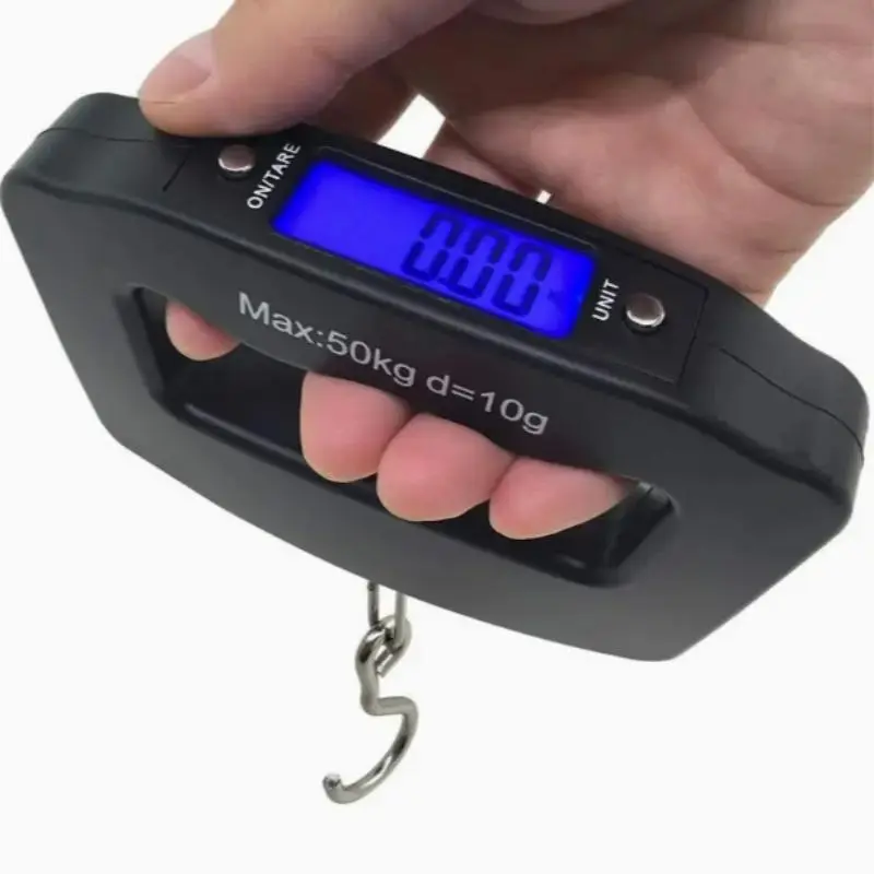Portable Electronic Luggage Scale, Digital Luggage Scale with Backlight Display, Handheld Weighing Tool with Handle for Travel, Home, Office, Electrical, Heavy Duty, Hardware