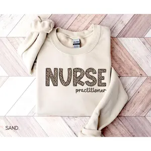 Nurse Practitioner Sweatshirt | LPN Shirt, Nurse Practicitioner Gifts, Cheetah Leopard Nurse Shirt, Nurse Practitioner Graduation Gifts
