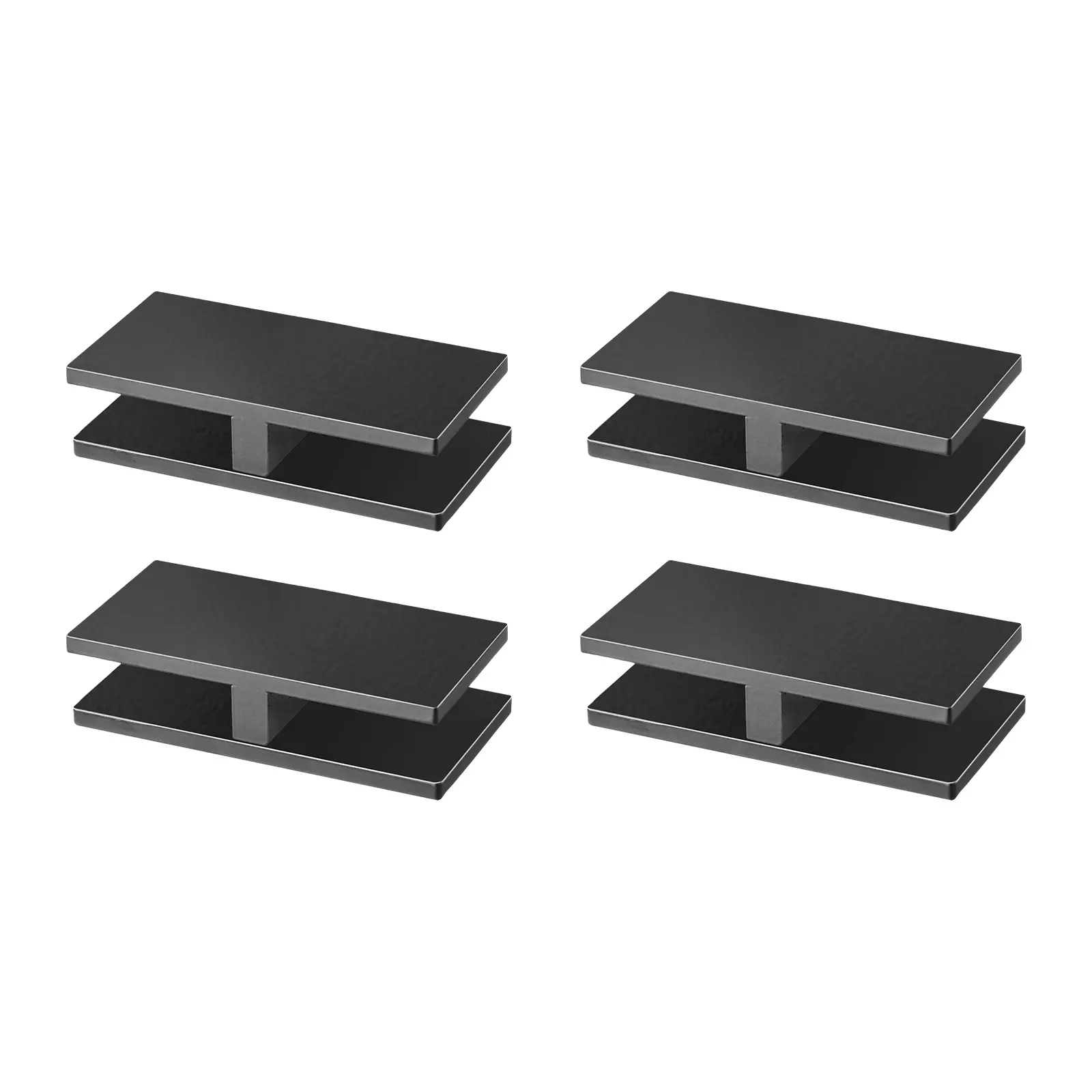 【Summerfinds】VEVOR Glass Clamp 4 PCS Rectangle Glass Railing Bracket for 0.31 "-0.47 " Tempered Glass304 Stainless Steel Glass Mounting Clamp0.2” Thick Glass Shelf Bracket for BalconyGardenPoolStair
