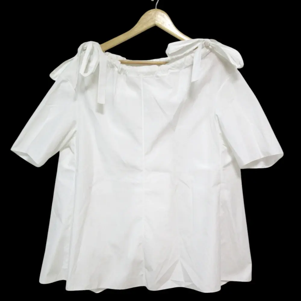 Pre-owned MARNI Cotton Small Leather Goods Ribbon Shoulder Short Sleeve Top