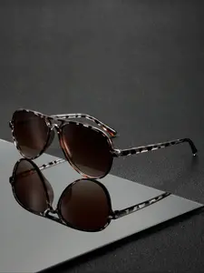 Unisex Leopard Print Frog Sunglasses, Stylish Trendy Casual Aviator Frame, Perfect for Streetwear, Sports, Parties, Outdoor Activities