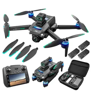 Drones with Camera for Adults 4K GPS UHD Drone 5G Remote Controller with Screen One Key Return Dual Camere 3rd Gear Speed Optical Flow Mode and Obstacle Avoidance Drone for Beginners (Black)