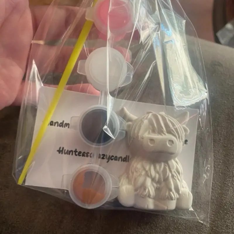 Handmade Highland cow DIY paint kits