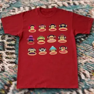 Paul Frank Julius faces graphic tee, y2k Fashin, funny baby tee