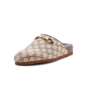 Pre-owned Gucci Horsebit Mule Slippers GG Coated Canvas by Rebag