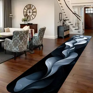 1 Piece Artistic Flowing Colors runner carpet, Modern abstract rug, combining style and functionality, premium velvet fabric with fade-resistant colors, washable design with anti-slip properties, perfect for home decoration, Home decorative rugs