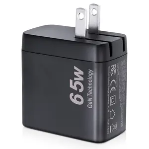 USB C Charger 65W Nano II 3-Port Fast Compact Foldable Wall Charger GaN Tech for MacBook Pro Air iPad Pro iPhone 16 Galaxy Laptop Smart Charging Dock Black Electronic Smartphone