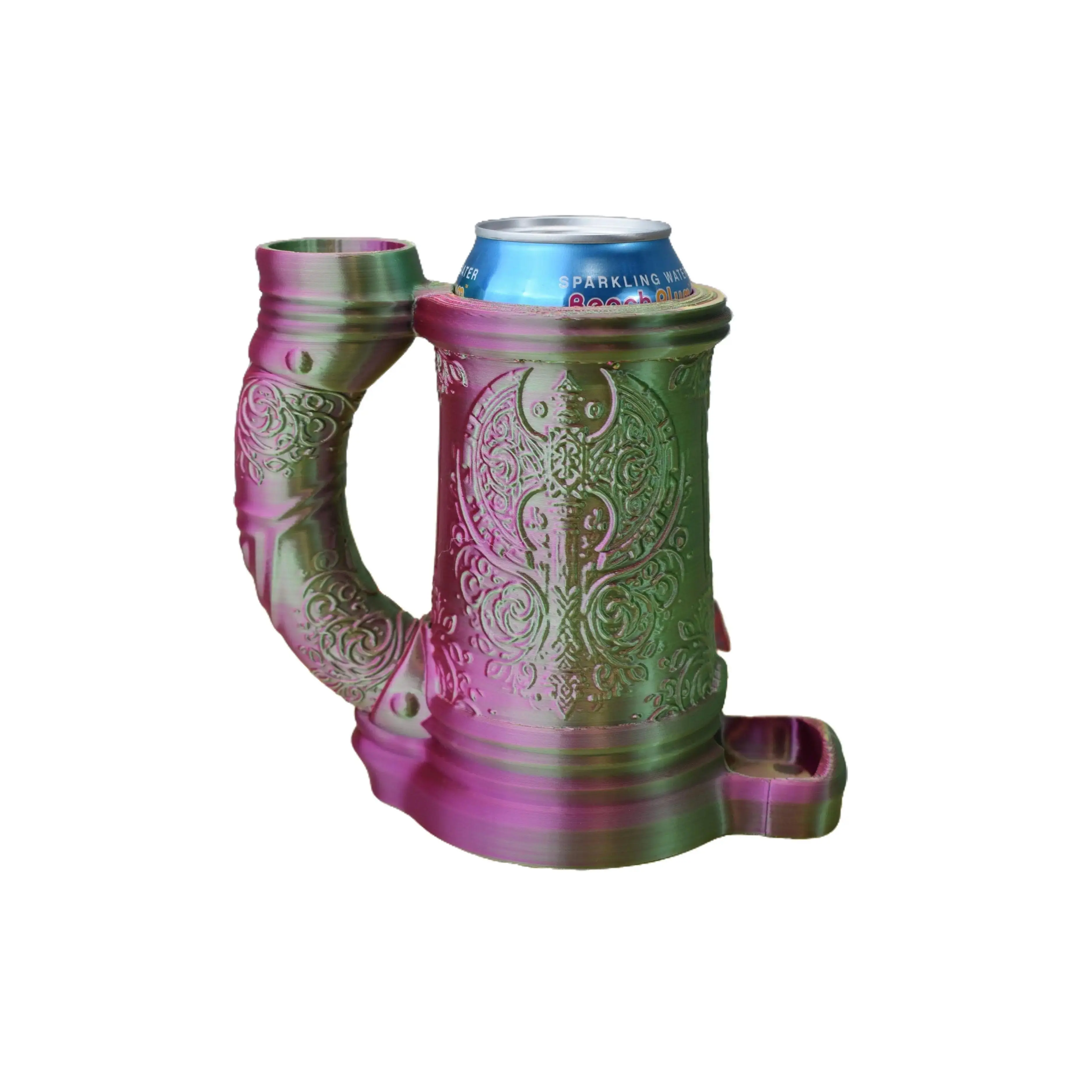 Barbarian Crest Dice Tower Can Cozy-Dungeons and Dragons Dice Tower with Built in Can Cozy