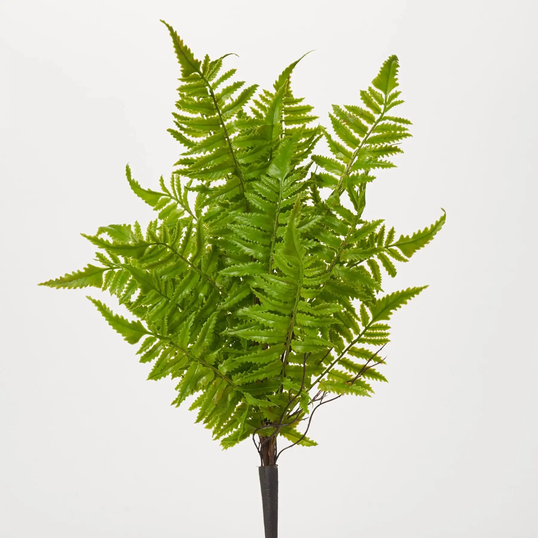 Synthetic Medium Boston Fern Bush - 19 in Artificial Greenery Stem Bouquet, Natural Look Home & Event Décor Plant for Table Centerpiece