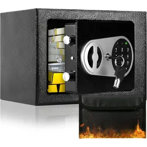 Fireproof Safe Box with Sensor Light & Fireproof Bag,  Safe Box with Digital Keypad, Safe Box for Home, 0.23 Cubic Small Safe with  & Pass Code for