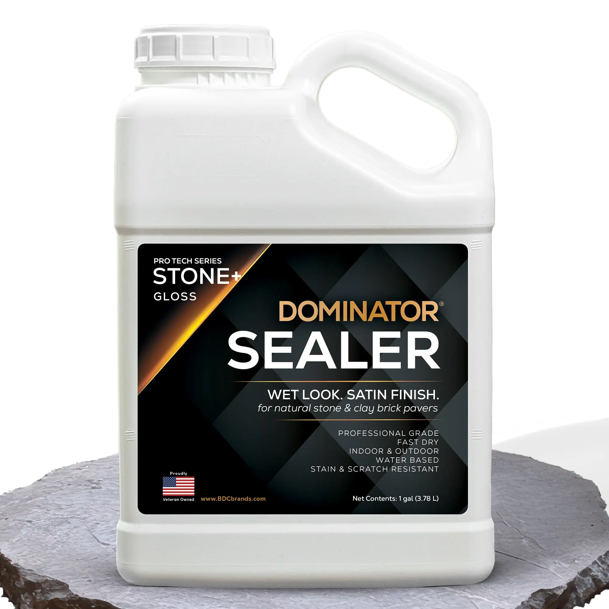DOMINATOR STONE+ GLOSS - Wet Look Satin Finish Stone Sealer and Clay Brick Sealer