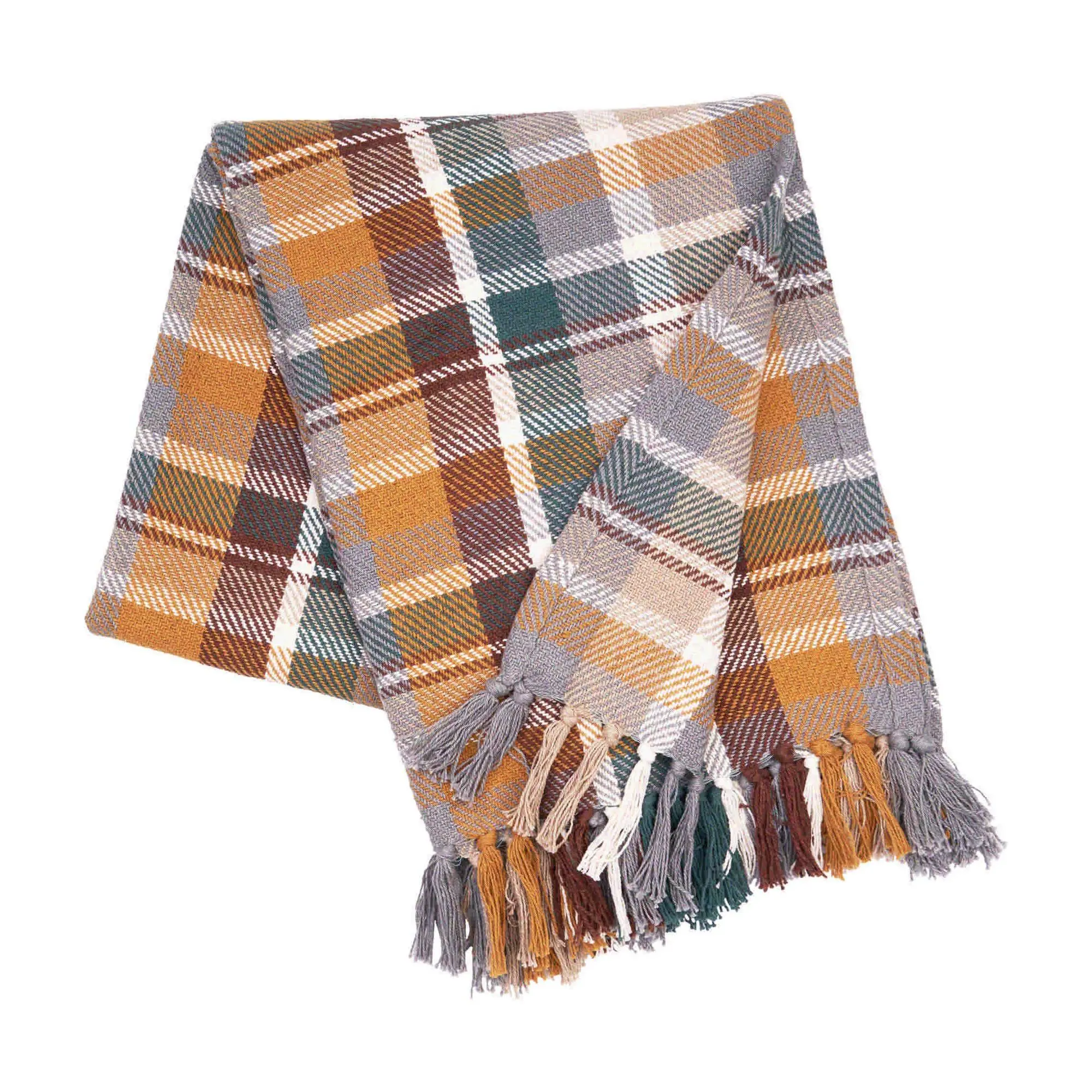 Aspen Plaid Throw Blanket by Valerie