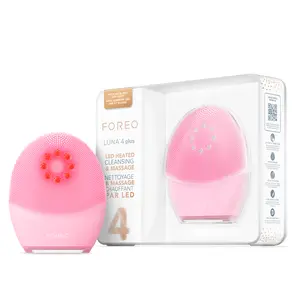 FOREO LUNA 4 plus  Facial Cleansing Brush - Near Infrared Light + Red LED Light Deep Thermo Cleansing Facial - Anti Aging Microcurrent Facial Device - Sensitive & Normal skin