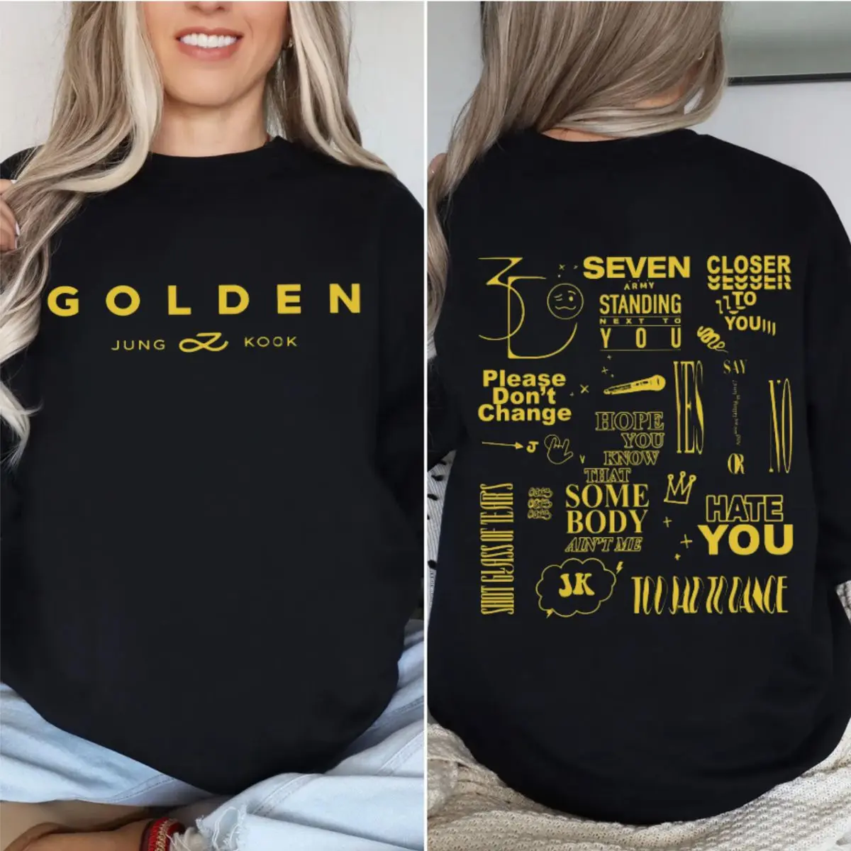 Jungkook Golden Album Tracklist Unisex Sweatshirt, Jungkook Golden Maknae Hoodie, Jungkook I'm Still Tshirt, Jungkook Kpop, Unisex Sweater Pullover Tee