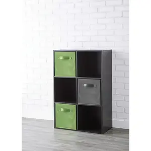 6-Compartment Storage Rack, Storage Shelf, Storage, Organization, Cube Storage, Cube Rack, Dark Coffee Color