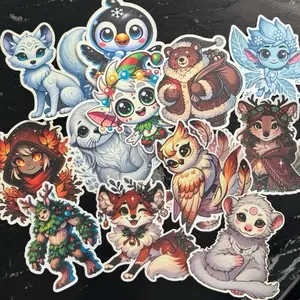 Everlight Hollow 12-Character Sticker Set - Premium Vinyl Stickers Inspired by the Winter World, Water-Resistant, Scratch-Resistant, Durable, 3" Size