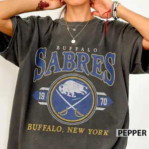 (Sale (Off Up To 50%)Buffalo Hockey Men Vintage Shirt, 90s Hockey Graphic Tee, Retro For Women And Men Hockey Fan