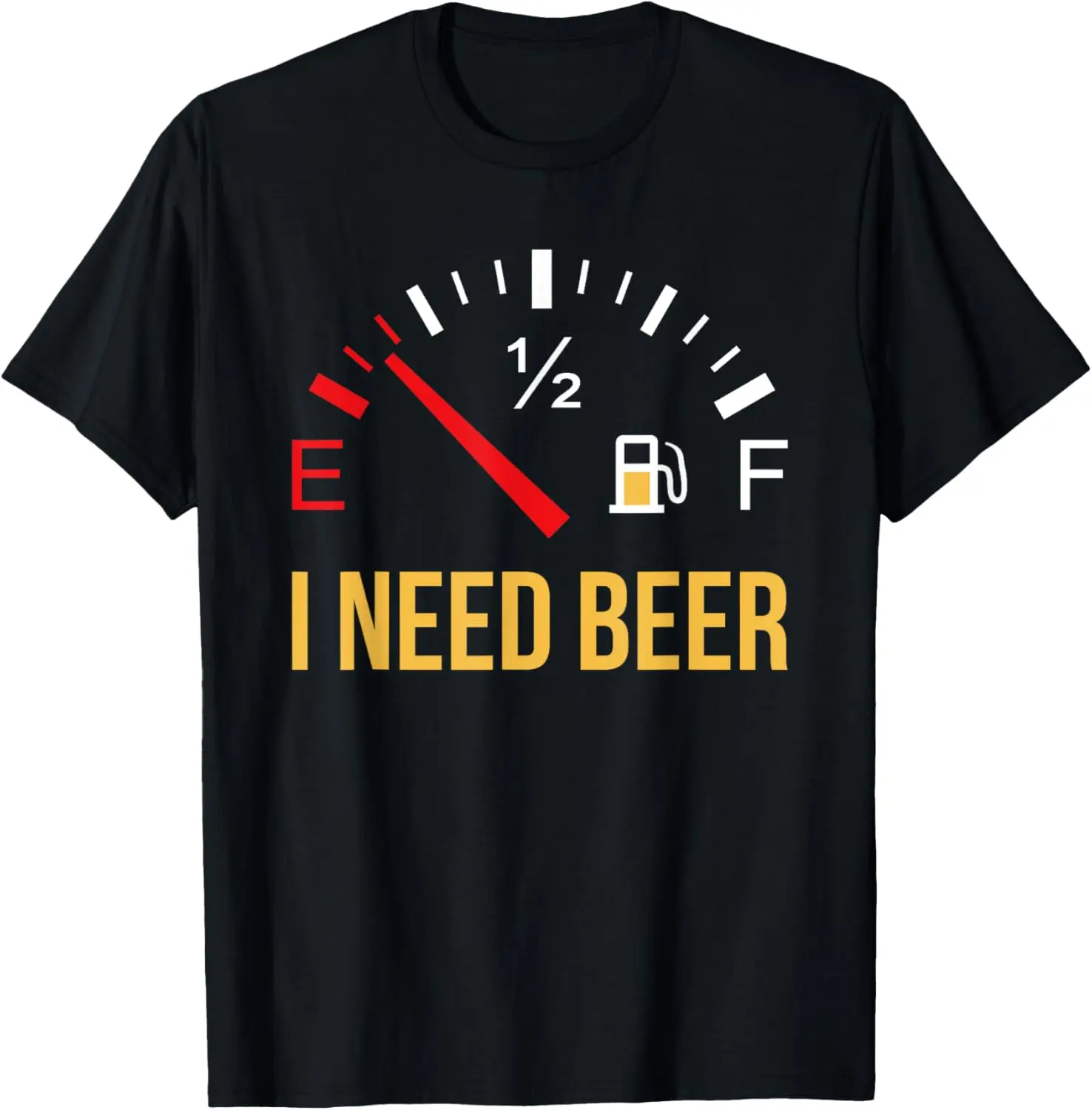 I Need Beer Beer Drinking Party Design Gift T-Shirt Pure Cotton Graphic Tees Menswear Top: Gifts for Men & Women