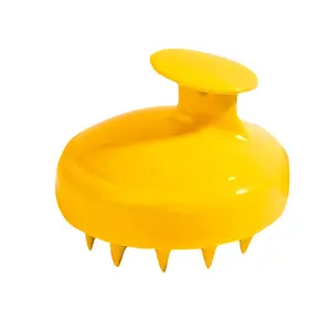 Silicone Dry Wet Use Shampoo Massage Brush, Creative Solid Manual Scalp Exfoliator, Soft Silicone Bristles, Suitable for Men and Women