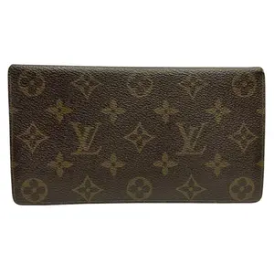 Pre-owned Louis Vuitton Canvas Small Leather Goods Porte Chequier Double Monogram Wallet