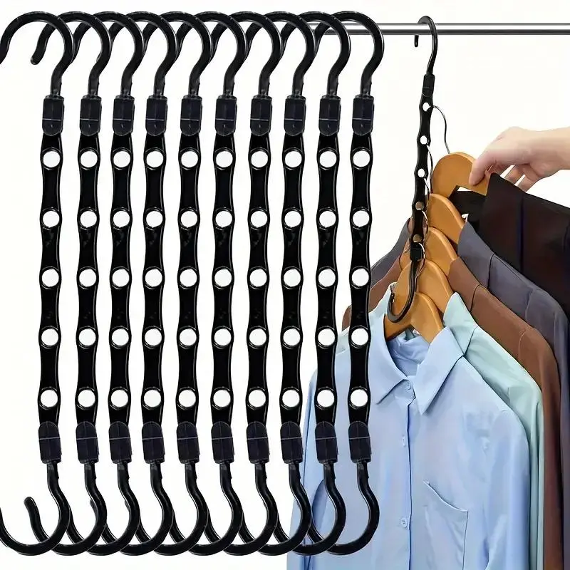 Multi-hole Hanger, 10pcs/set Creative Space Saving Hanging Clothes Hanger, Clothes Organizer, Home Organizer for Clothes, Dormitory, Wardrobe, Closet