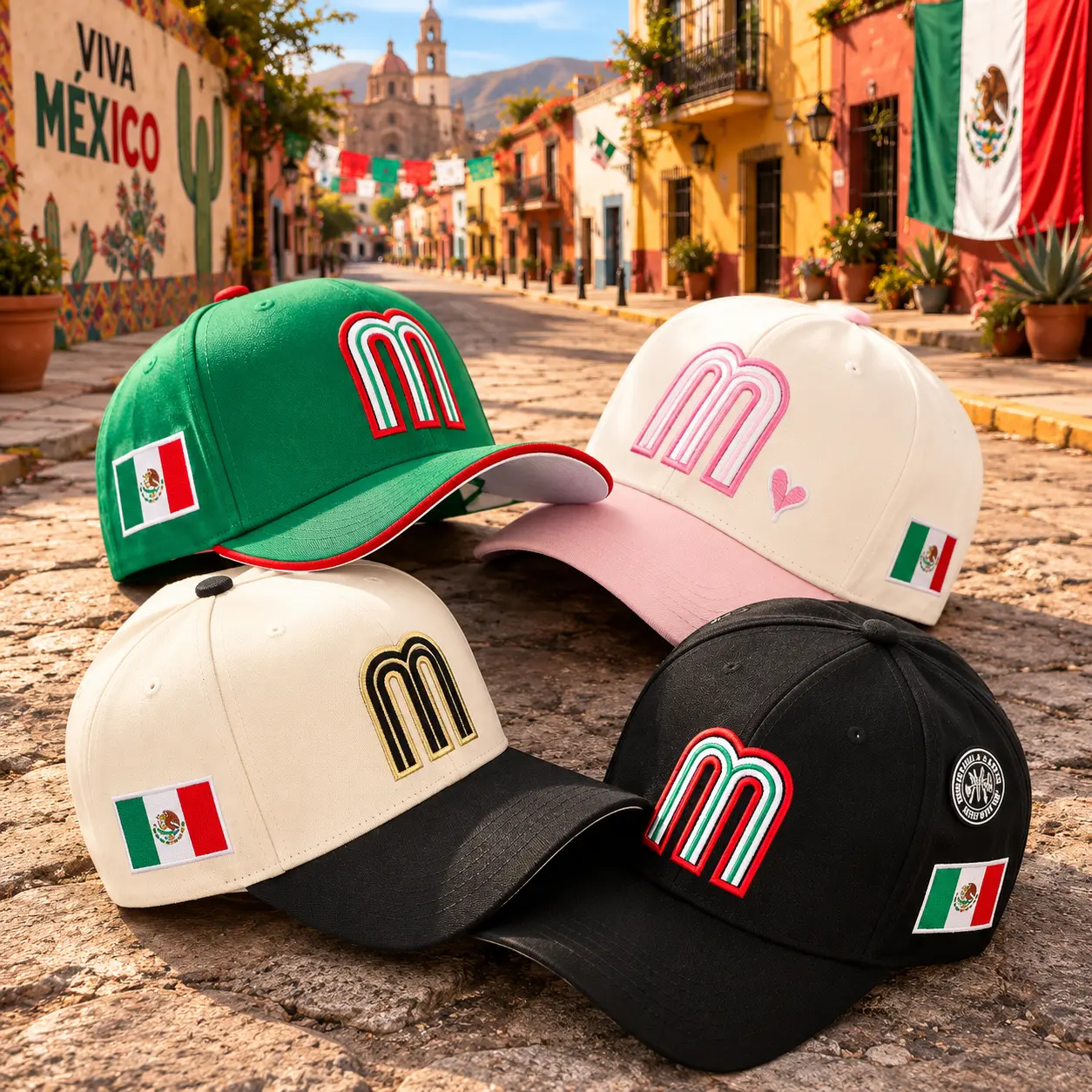 Mexican Flag Cap – Classic Adjustable Baseball Hat Embroidered Mexico Logo Casual Fashion Hat