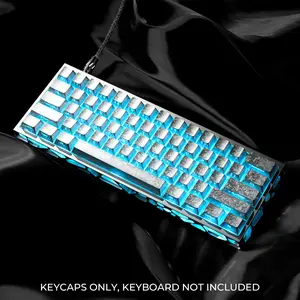 XVX Forged Carbon-Look Cherry Profile Shine-Through Keycaps Set 140-key keycap set（Keycaps Only, Keyboard Not Included）