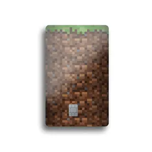 Pixel Grass Block Card Skin
