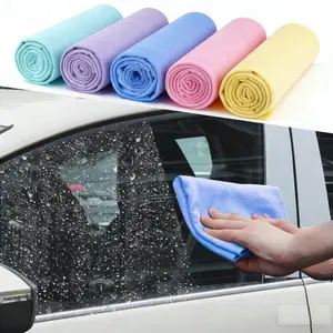 JOYTUTUS 3Pcs 66x43cm Super Absorbent Car Wash Towel Set Auto Care Suede Chamois Towels All Season Microfiber Car Cleaning Tools for Effective Detailing