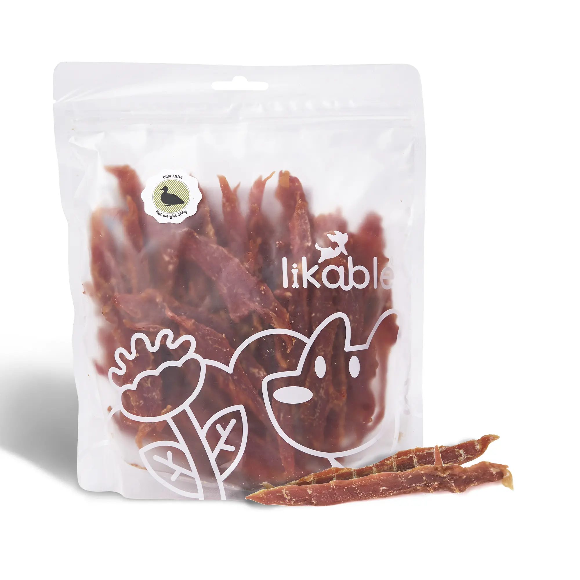 Duck Jerky Dog Treats – High Protein Healthy Snack, Tender Chewy Duck Strips with Pea Protein, All Natural, Training Reward Treats for Dogs, No Preservatives, Soft Natural Dog Snack for Small & Senior Dogs, 100g,200g,300g, 18-Month Shelf Life