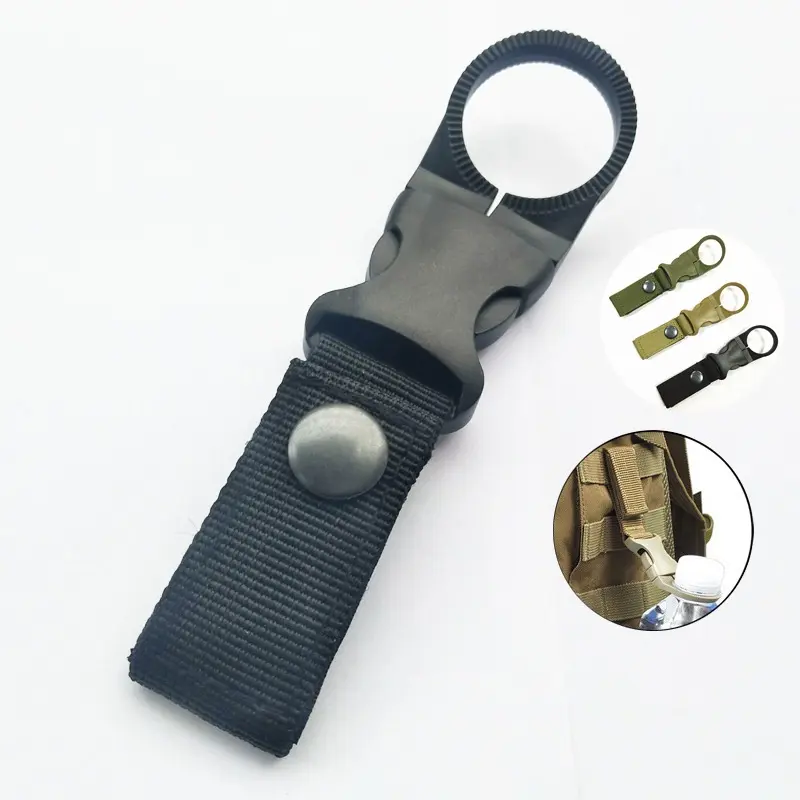 1/2 pcs Outdoor Water Bottle Holder, Portable Lightweight Sturdy Water Bottle Hanging Buckle, Ideal for Camping, Hiking, Mountaineering & Travel-MM1