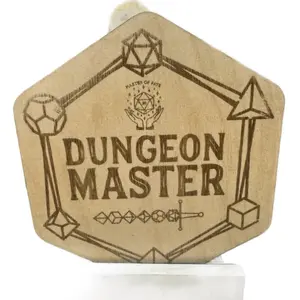 Dungeon Master Dice Box - Handmade Baltic Birch Wood Laser Engraved Magnetic Storage for Dungeons and Dragons Dice Sets