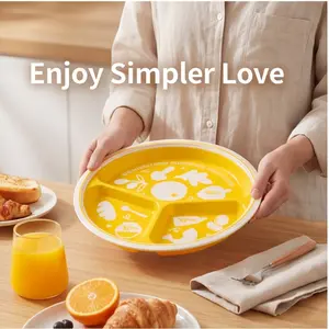 4-Piece Melamine Meal Set, Traditional Style, Print Pattern, No Ca Prop 65, Ideal for Everyday Use, Durable & Stylish Design
