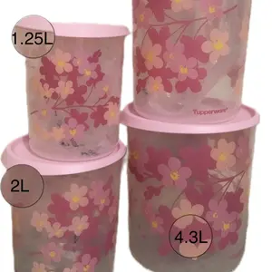 Tupperware Botes Toque Mágico 1.25L 2L 4.3L Floral Design Storage Containers
