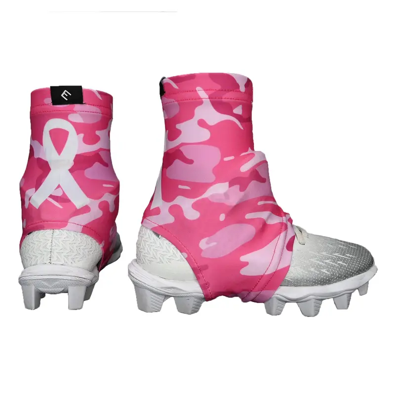 Pink Camo Breast Cancer Awareness Cross Cleat Covers (Spats)