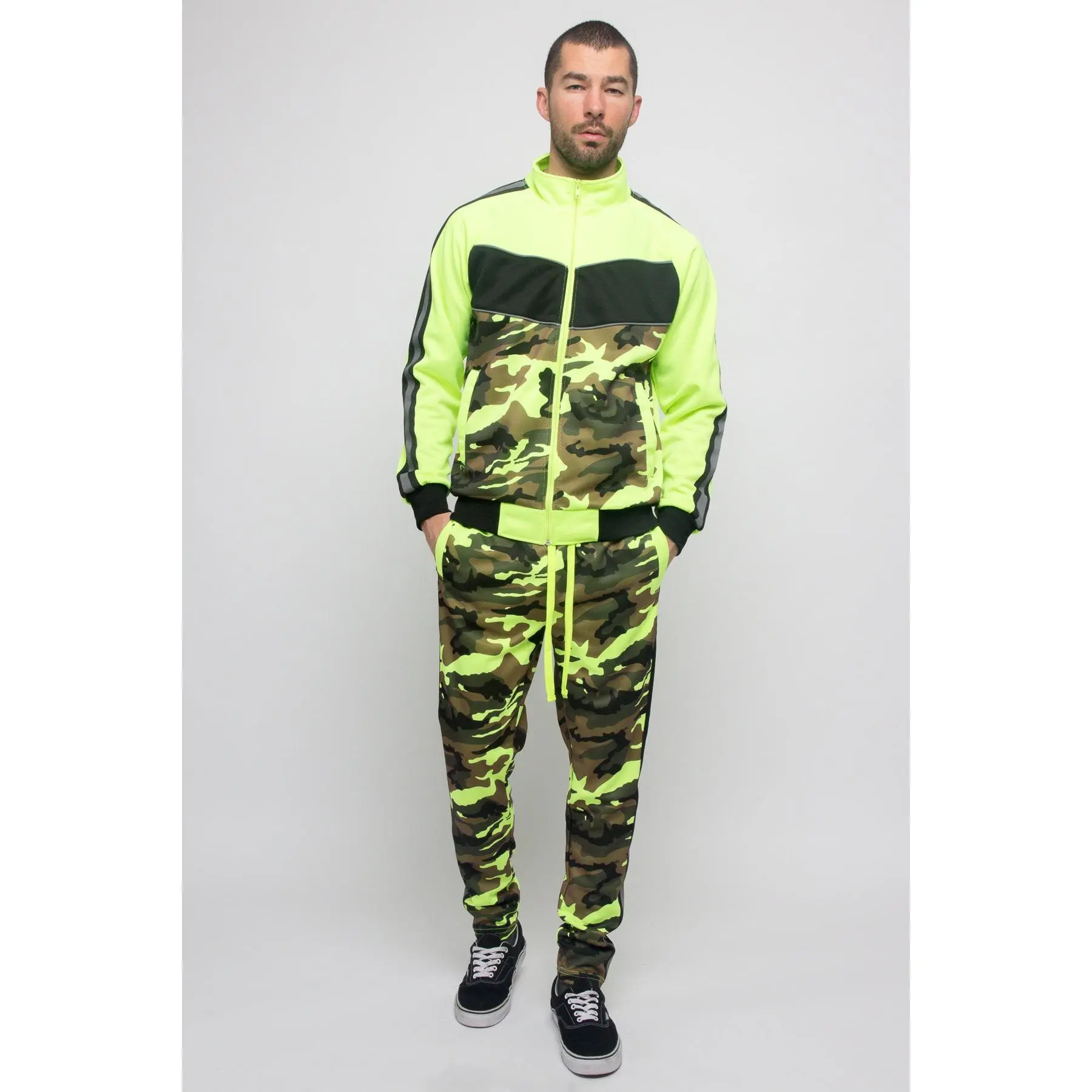 Reflecting Neon Camo Tracksuit