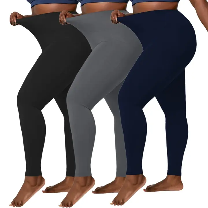 3 Pack Leggings for Women High Waisted Leggings for Women Soft Tummy Control Pants for Running Cycling Yoga Workout Leggings for Women