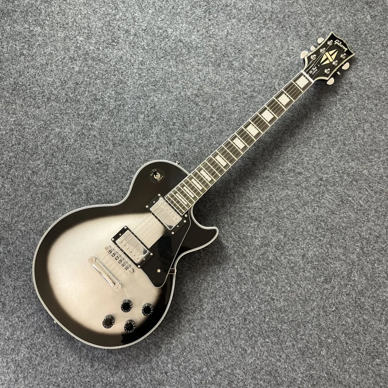 GIB Professional Grey Electric Guitar - Solid Wood Body, Chrome Hardware, H-H Humbucker Pickups, No Battery Needed, Unisex Adult Gibson 4000g Solid Body String Instrument for Guitarists, Musical Instrument, Solid Body String Instruments