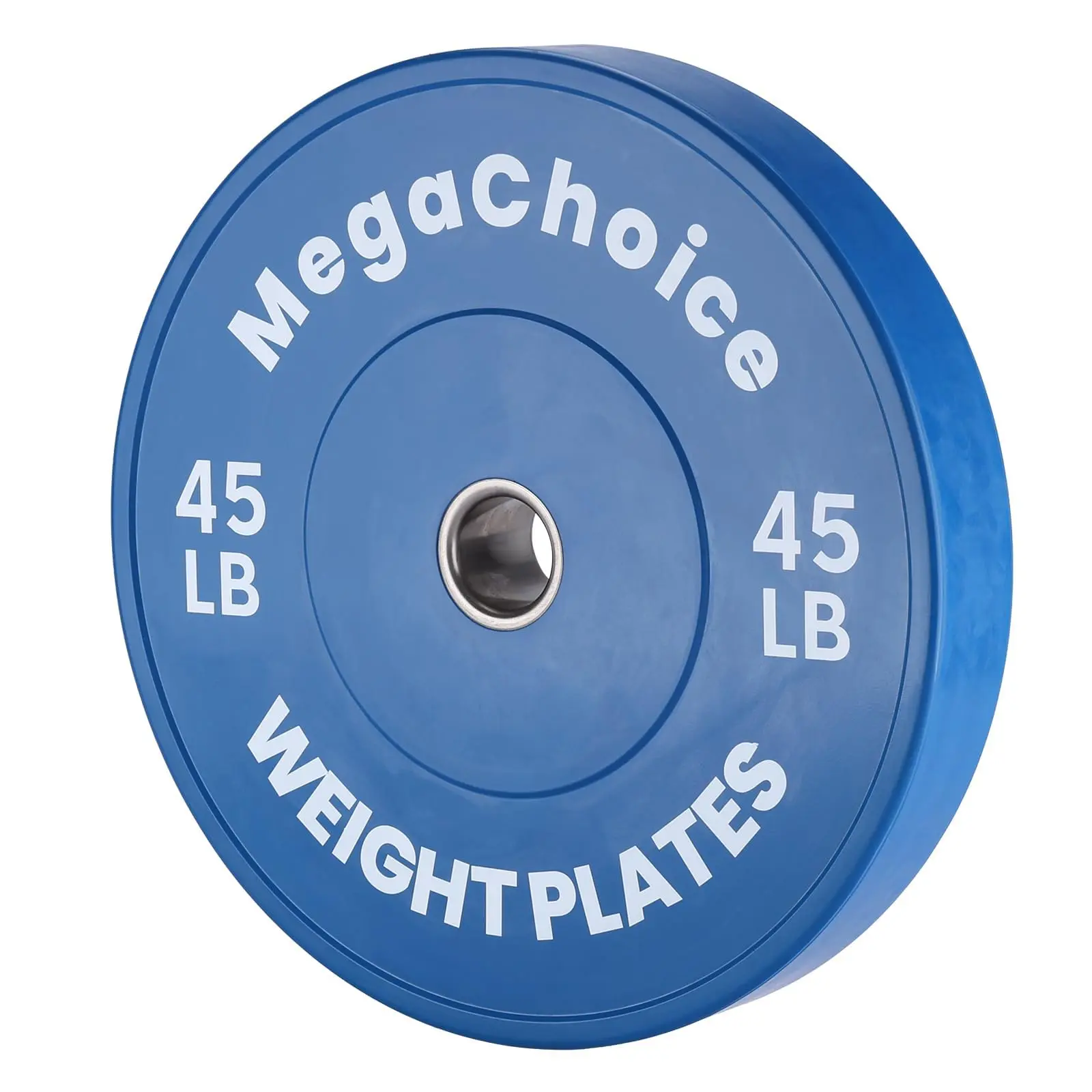 Garvee 50mm Solid Rubber Pellet Barbell Weights - Shock-Absorbing Flexible Home Gym Weight Set for Strength Training (Variant: Blue, 45LB), Home Gym Equipment, Unisex, Color-Coded, Protect Floors
