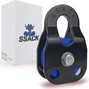 Snatch Pulley Block for Winches Synthetic Rope Max Load 29000 lbs