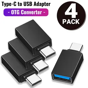 4 Pack USB-C 3.1 Male to USB A Female Adapter Converter OTG Type C Android Phone 4 Pack USB-C 3.1 Male to USB A Female Adapter Converter OTG Type C Android Phone