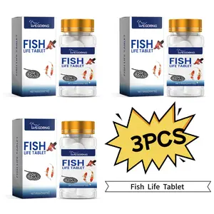 3-Pack YEGBONG Fish Life Tablet Aquarium Salt Tablets for Ornamental Fish Specialized Mineral Salt for Fish Tanks