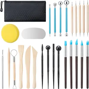 27pcs Clay Tools,Pottery Kit,Practical Handheld Polymer Clay Sculpting Tools Kit,Air Dry Clay Set for Kids and Adults,Pottery Craft,Dotting,Carving, Drawing,Molding,Modeling,Shaping, Clay Activities, Handicraft, Art