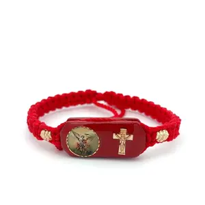 St Michael Red Handmade Bracelet