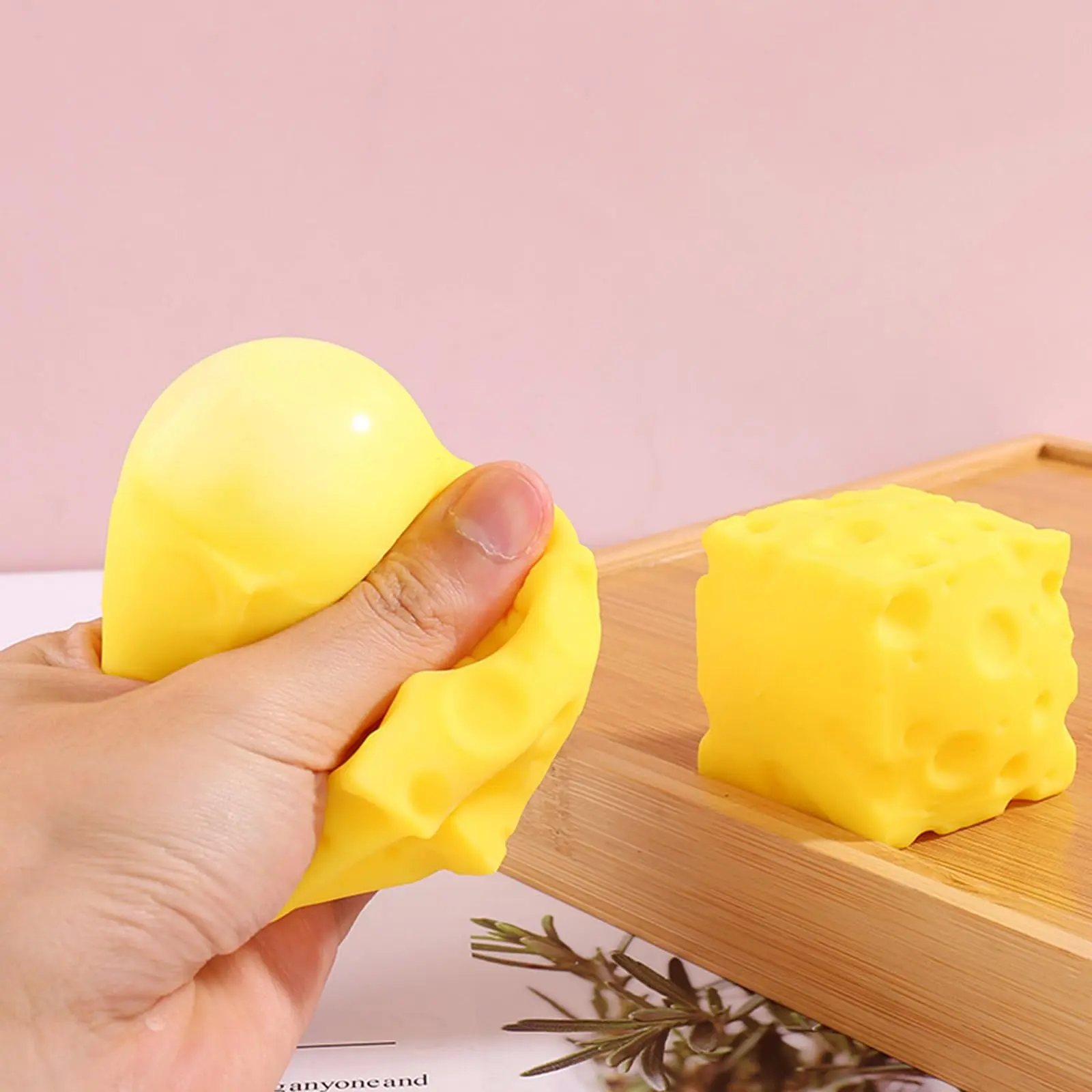Yellow Cheese Squeeze Toy, Soft Cheese Squishy Toy, Rebounding Sensory,Help for Relax,Focus, Sensory Cheese for & Adults, Cheese Cubes Squishy Toys,Stress Balls for Adults