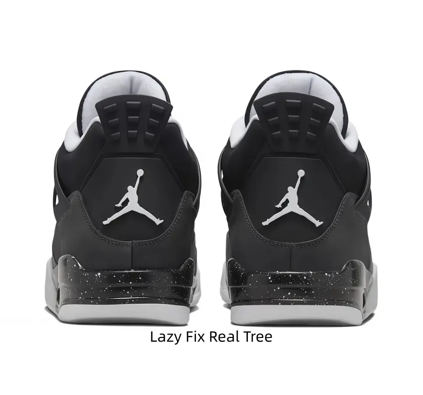 Black & Gray Mid-Top Sneakers with White Accents & Speckled Midsole Black & Gray Mid-Top Sneakers with White Accents & Speckled Midsole
