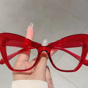 Stylish Multicolor Cat-Eye Glasses for Women - Red & Black Design, Comfortable Fit, Stylish Look Stylish Multicolor Cat-Eye Glasses for Women - Red & Black Design, Comfortable Fit, Stylish Look