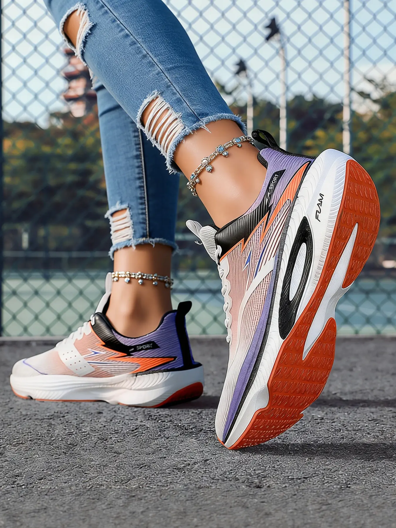 Spring New Casual Sports Shoes, High-Quality Sporty Running Shoes for Couples, Comfortable Soft Thick Sole, Breathable Mesh, Breathable Sneaker, Anti-Slip Sole, Athletic Shoe